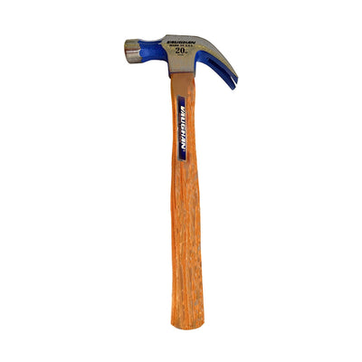 14" Hickory Straight Handle 20 oz. Steel Head Smooth Modified Octagon Curved Claw Hammer