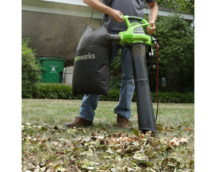 12 Amp 375 CFM Corded Leaf Blower/Mulcher/Yard Vacuum