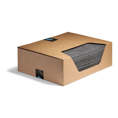 Lightweight 15" x 20" Absorbent Mat Pads in Dispenser Box (100 Per Box)