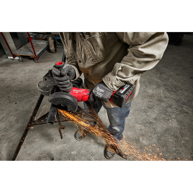 18V M18 FUEL ONE-KEY Lithium-Ion Brushless Cordless 4-1/2" / 5" Braking Grinder w/Paddle Switch, No Lock Kit 6.0 Ah