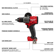 18V M18 FUEL Lithium-Ion Brushless Cordless 1/2" Hammer Drill/Driver (Tool Only)