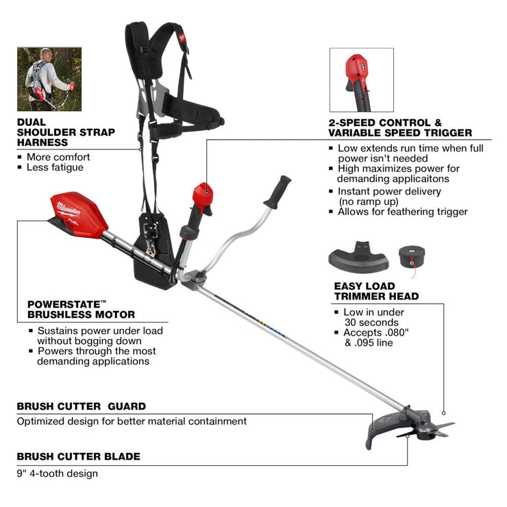 M18 FUEL Lithium-Ion Brushless Cordless Brush Cutter (Tool Only)