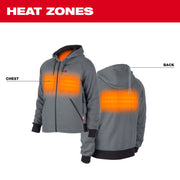 M12 12V Cordless Gray Heated Hoodie Kit, Size 2X-Large