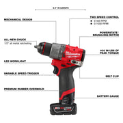 12V M12 FUEL Lithium-Ion Brushless Cordless 1/2" Hammer Drill/Driver Kit