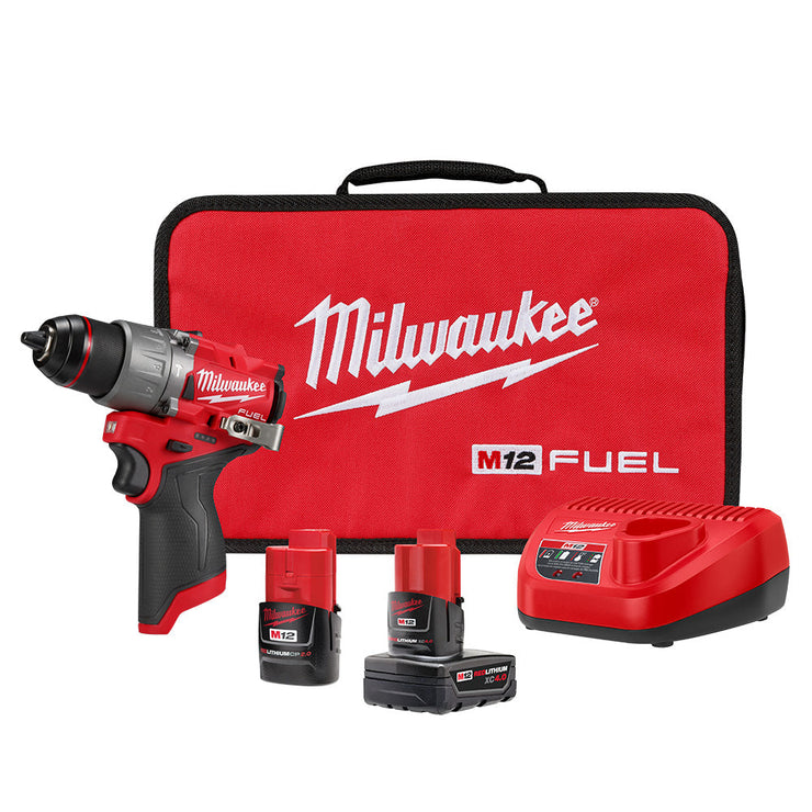 12V M12 FUEL Lithium-Ion Brushless Cordless 1/2" Hammer Drill/Driver Kit