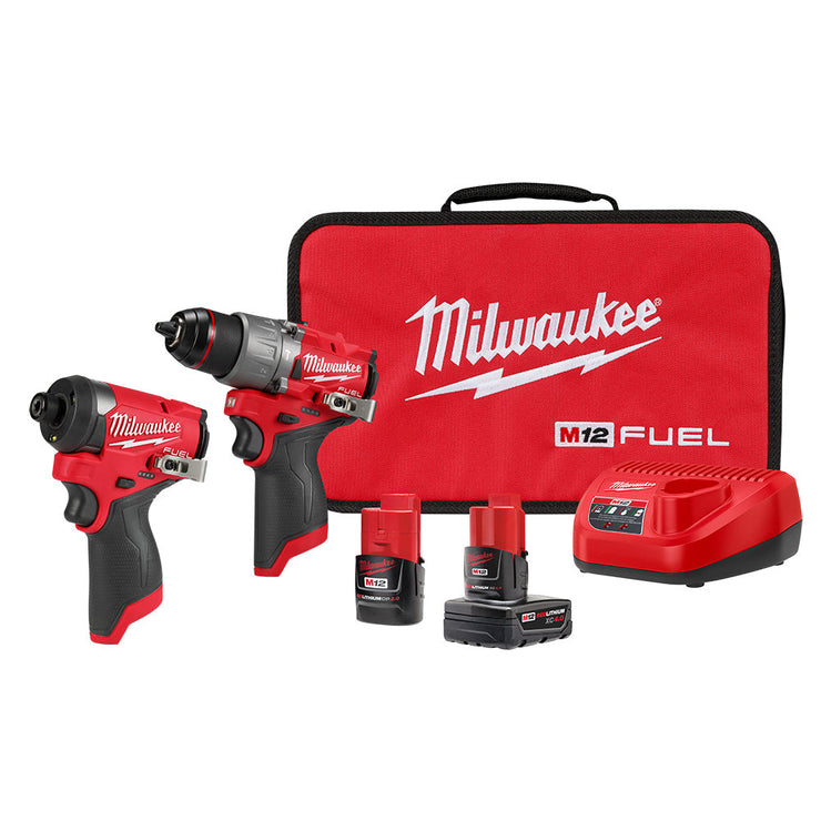 12V M12 FUEL Lithium-Ion Cordless 2-Tool Combo Kit with 1/2" Drill/Driver and 1/4" Hex Impact Driver