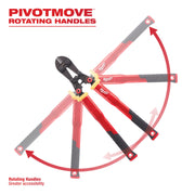 24" Fiberglass Bolt Cutters with PIVOTMOVE Rotating Handles