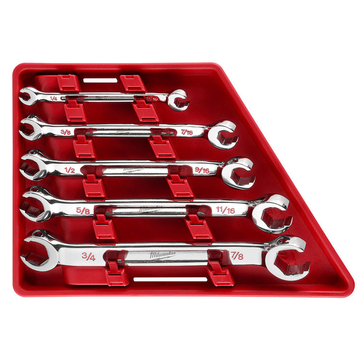 5-Piece Double End Flare Nut Wrench Set (SAE)