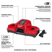 M18 Dual Bay Simultaneous Super Charger