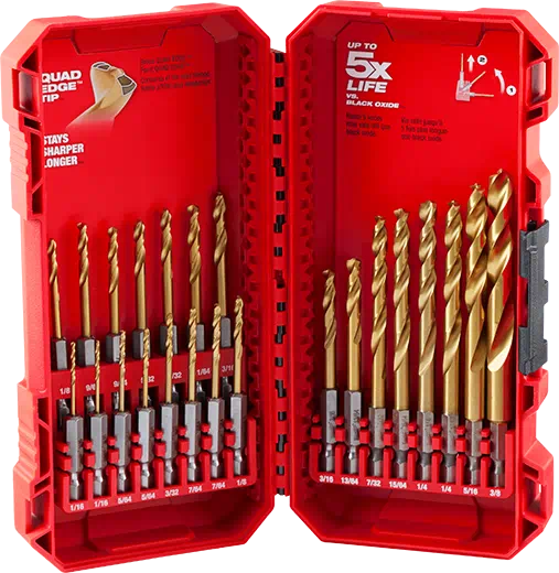 Milwaukee 48-89-4631 SHOCKWAVE Impact Duty RED HELIX Titanium Drill Bit Set