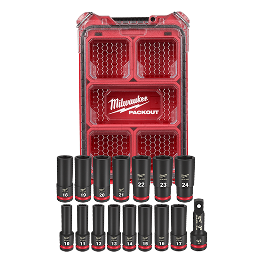 Milwaukee 49-66-6803 SHOCKWAVE Impact Duty 1/2" Drive Metric Socket Set