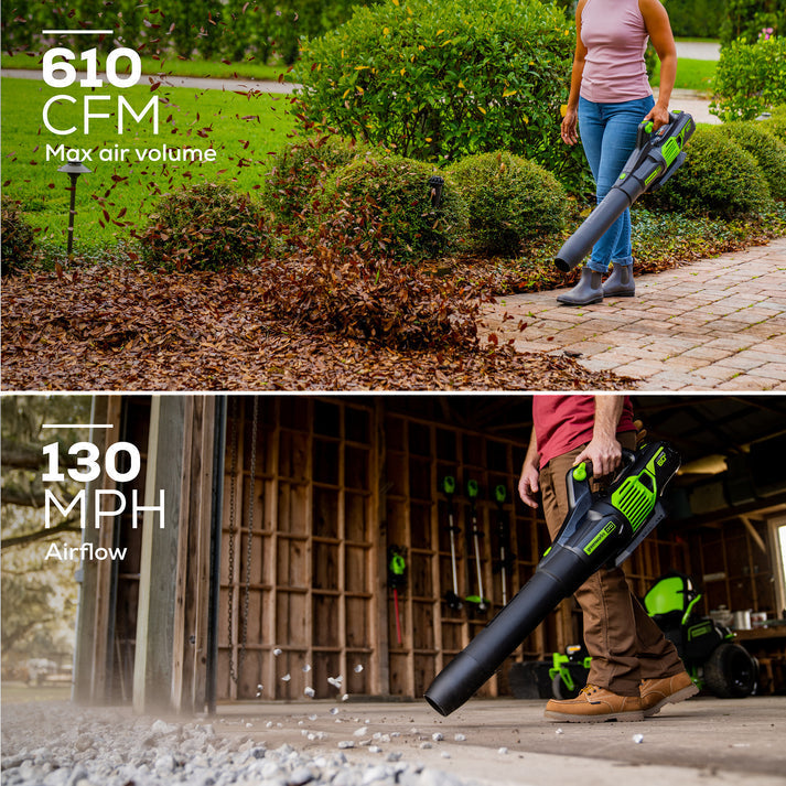 Wash and Dry Combo Kit w/ Corded 3000 PSI Electric Pressure Washer and 60V 610 CFM Leaf Blower, 2.5Ah Battery, & Rapid Charger