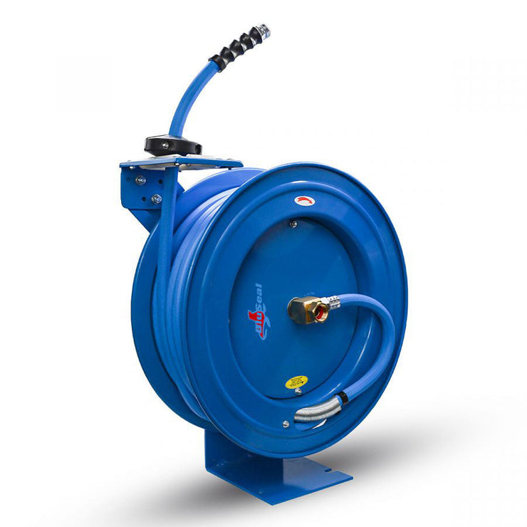 BluSeal 3/4" x 50' 500 PSI Retractable Steel Water Hose Reel