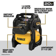 20V MAX 2-1/2 Gallon Brushless Cordless Air Compressor Kit