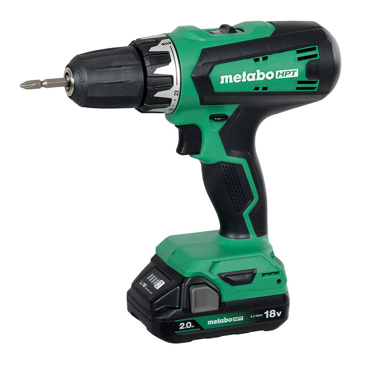 18V Lithium-Ion Brushed Cordless Drill Driver Kit (2.0 Ah)