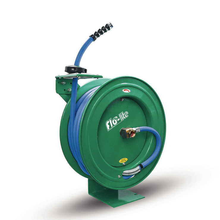 Flo-Lite 3/4" x 50' Self Retracting Water Hose Reel and Hose