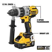 20V MAX XR Lithium-Ion Cordless 2-Tool Combo Kit with 1/2" POWER DETECT Hammer Drill and 1/4" Impact Driver
