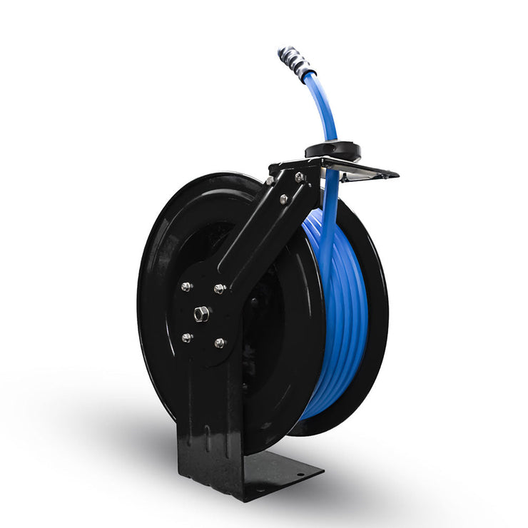 Flo-Lite 5/8" x 50' Self Retracting Water Hose Reel and Hose