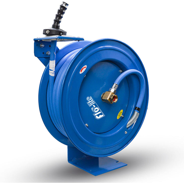 Flo-Lite 5/8" x 50' Self Retracting Water Hose Reel and Hose