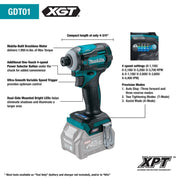 40V Max XGT Lithium-Ion Brushless Cordless 4‑Speed 1/4" Impact Driver (Tool Only)