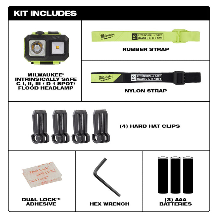 Intrinsically Safe C I, II, III / D 1 Spot/Flood Headlamp