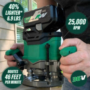 36V Litium-Ion Cordless Variable Speed Plunge Router (Tool Only)
