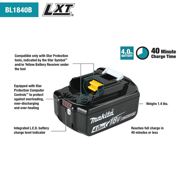 Outdoor Adventure 18V LXT Lithium-Ion 4.0Ah Battery and Charger Starter Kit