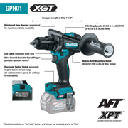 40V max XGT Lithium-Ion Brushless Cordless 2-Tool Combo Kit with 1/2" Hammer Driver-Drill and 1/4" 4-Speed Impact Driver 2.5 Ah / 4.0 Ah