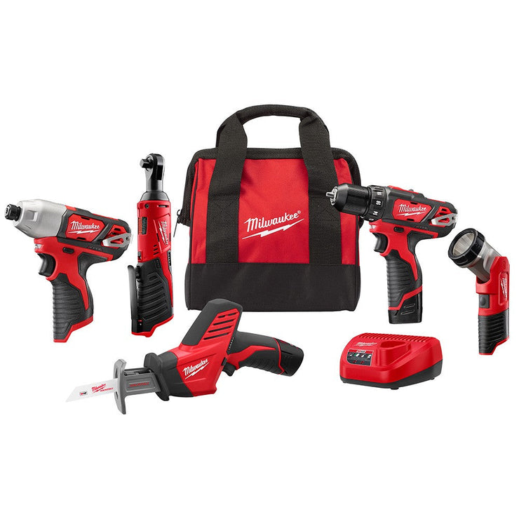 Milwaukee 2498-25 M12 5Pc Special Buy Kit