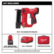 Milwaukee 2540-21 M12™ 23 Gauge Pin Nailer Kit