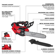 Milwaukee 2826-22T M18 FUEL 14" Top Handle Chainsaw 2 Battery Kit