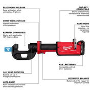 Milwaukee 2878K-22 M18 FORCE LOGIC 12T Kearney Linear Crimper Kit