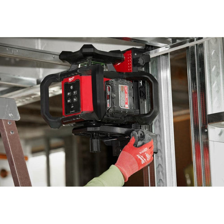 Milwaukee 3702-21 M18 Green Interior Rotary Laser Level Kit w/ Remote/Receiver & Wall Mount Bracket