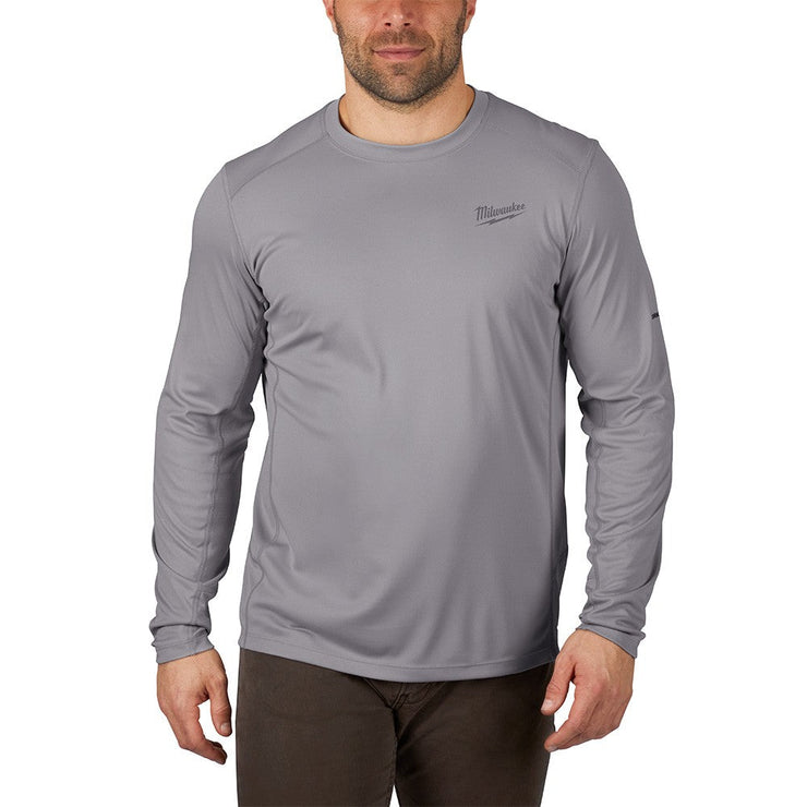 Milwaukee 415G-2X WORKSKIN Lightweight Performance Long Sleeve Shirt- Gray, 2X