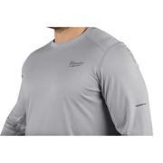 Milwaukee 415G-2X WORKSKIN Lightweight Performance Long Sleeve Shirt- Gray, 2X