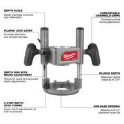 Milwaukee 48-10-2838 1/2" Router Plunge Base