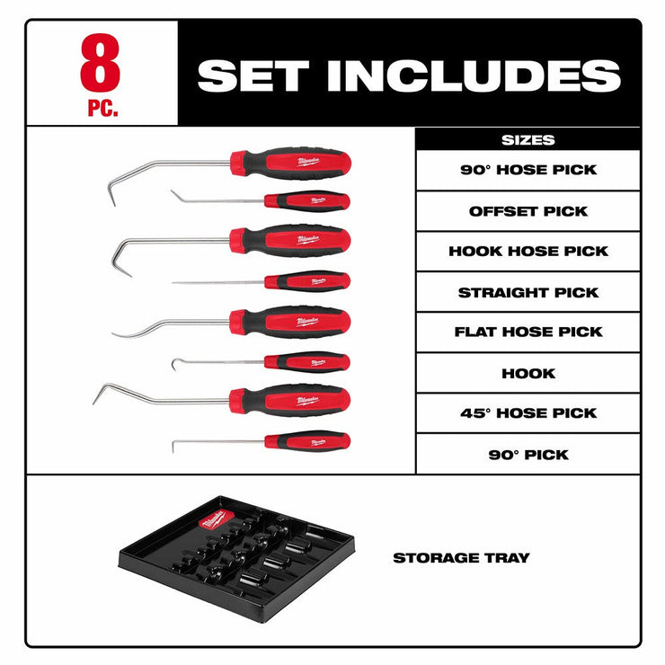 Milwaukee 48-22-9218 8Pc Hook & Pick Set