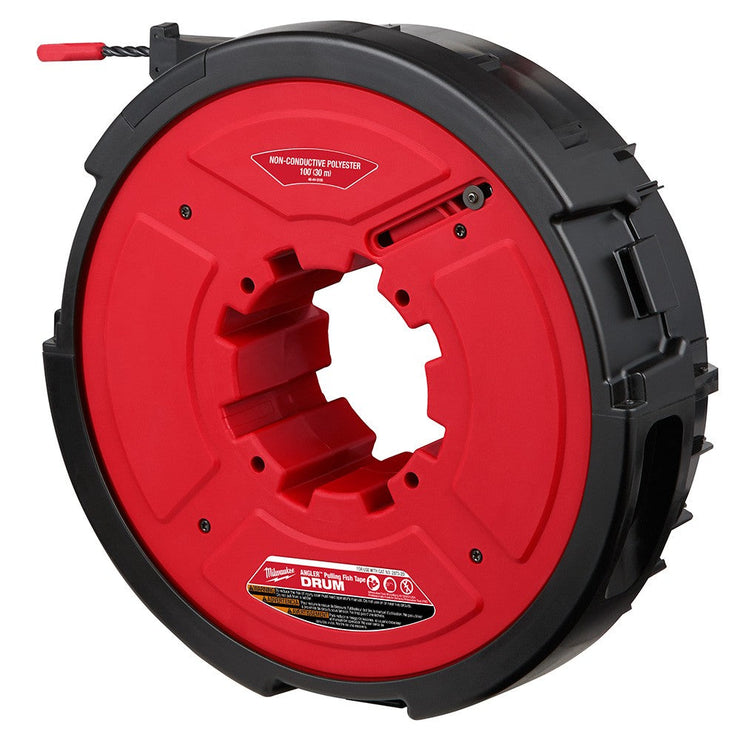 Milwaukee 48-44-5195 M18 FUEL Angler 100' Non-Conductive Polyester Fish Tape Drum