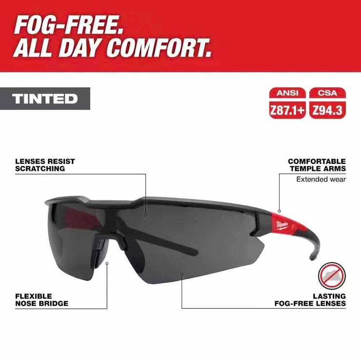 Milwaukee 48-73-2017 Safety Glasses - Tinted Fog-Free Lenses