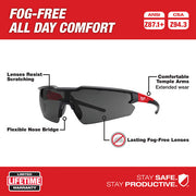 Milwaukee 48-73-2017 Safety Glasses - Tinted Fog-Free Lenses