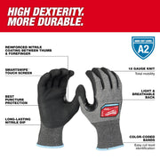 Milwaukee 48-73-7123 Cut Level 2 High-Dexterity Nitrile Dipped Gloves - XL