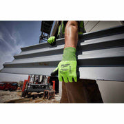 Milwaukee 48-73-8951 High Visibility Cut Level 5 Polyurethane Dipped Gloves - M
