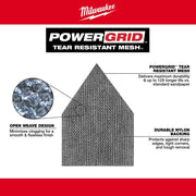 Milwaukee 48-80-5080 80 Grit Mesh Sanding Sheets for M12 FUEL Orbital Detail Sander 12-Pack