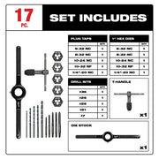 Milwaukee 49-22-5600 17PC SAE Tap and Die Set