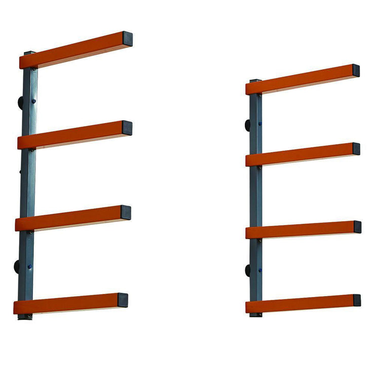 Wood Storage Rack, 4-Tier (Orange and Black)