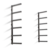 Wood Storage Rack, 6-Tier (Gray and Black)