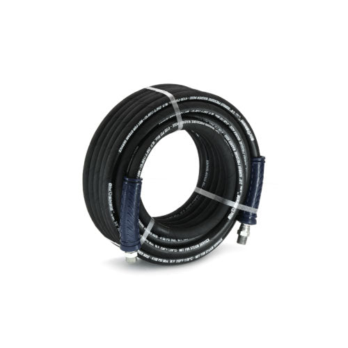 BluShield 1/4" x 50' 3000 PSI 1/4" Male NPT Polyester Braided Pressure Washer Hose