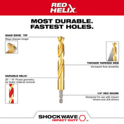 Shockwave Impact Duty Red Helix Titanium Drill Bit 15-Piece Set