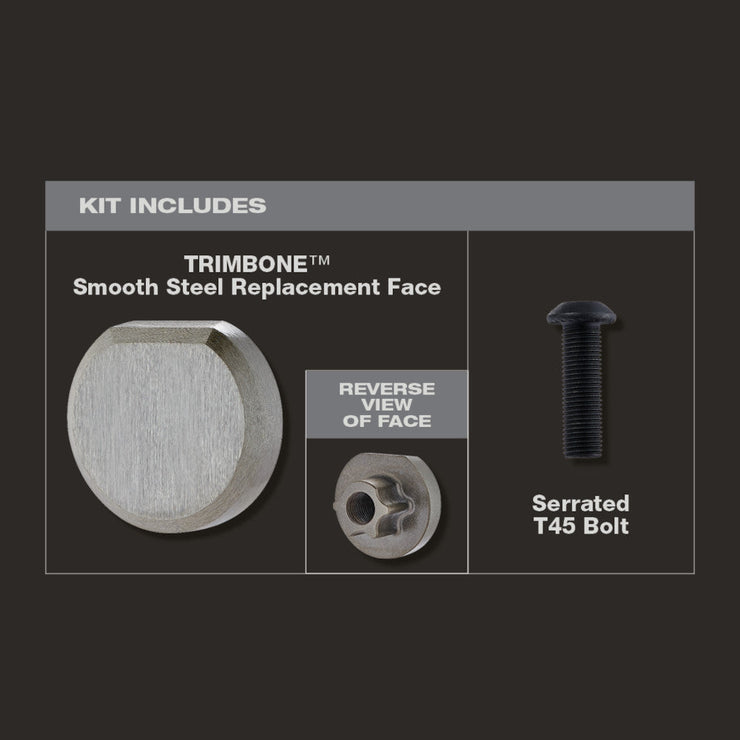 Replacement Smooth Steel Face for Trimbone Hammers