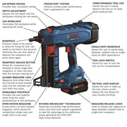 Bosch GNB18V-12K14 PROFACTOR 18V Concrete Nailer Kit